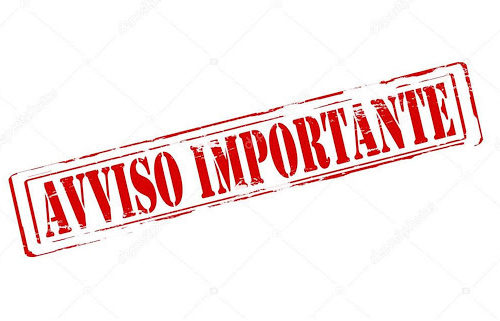 Avviso Importante! Avviso Importante!